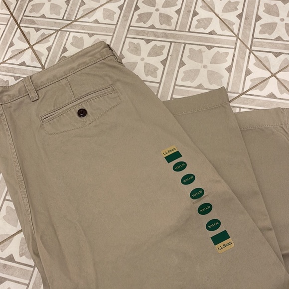 LL Bean Standard fit Lakewashed Khaki 35 30 mens - Picture 4 of 4